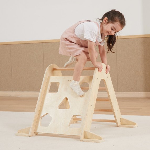 VIGA Medinis laiptelis Pikler klajoklis Montessori