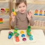 MASTERKIDZ Montessorio daržovės išmokomasis stalas - mokantis skaičių ir spalvų