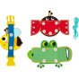 TOOKY TOY Medinis mokomasis lentelės rūšiaviklis mokymo pratimams su virvute, mygtuku ir sagtimi