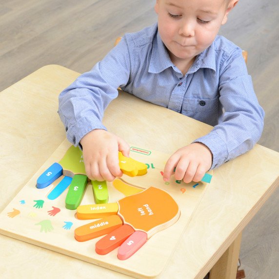 MASTERKIDZ Edukacinė medinė pirštų skaičiavimo lentelė