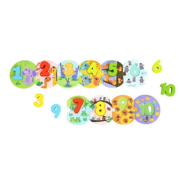 TOOKY TOY Mokomasis galvosūkis Montesorio skaičiavimo mokymas