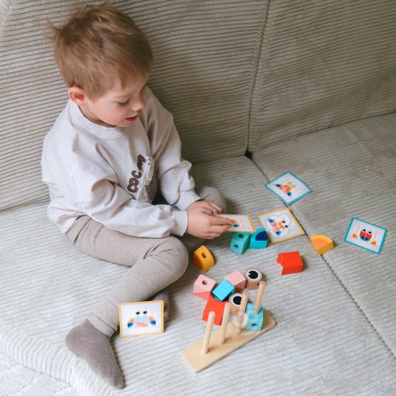 TOOKY TOY Kūrybinis medinis 3D kosmoso blokų krabas