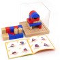 VIGA Mediniai statybiniai žaidimai 3D Montessori blokai