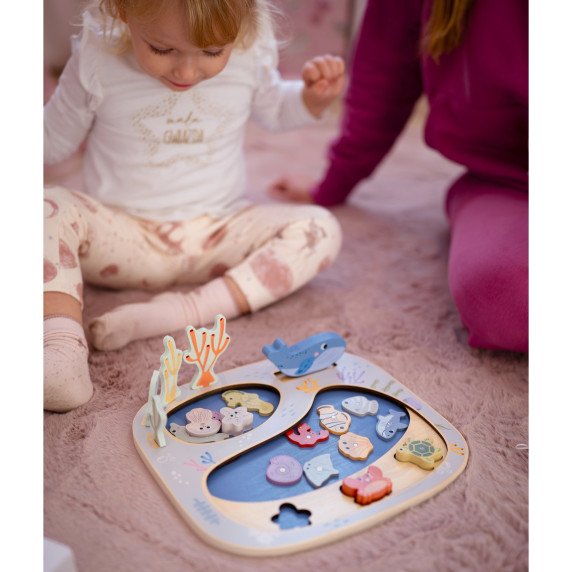 TOOKY TOY „Pagauk žuvį“ Montesori galvosūkis sugebėjimų žaidimas