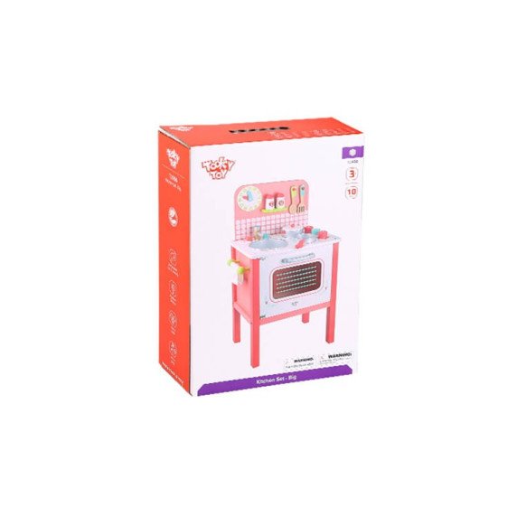 TOOKY TOY Medinis vaikiškas virtuvėlė su priedais