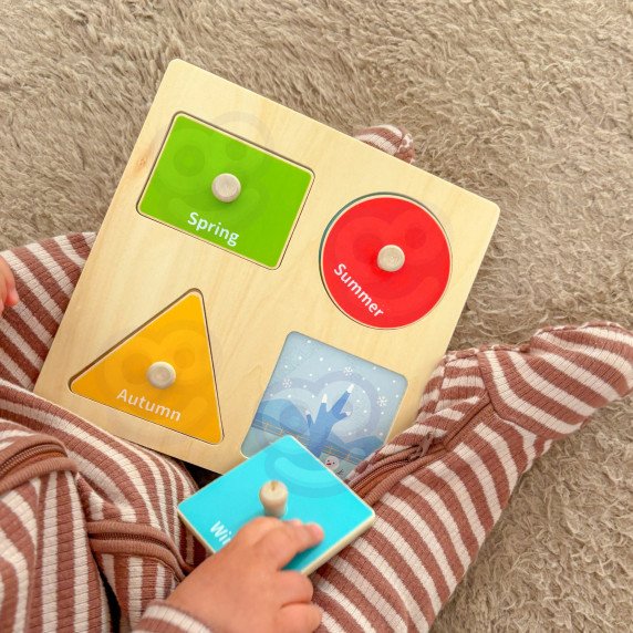 TOOKY TOY dėžutė XXL Montessori edukacinė 6in1 pojūčių dėžė 13-15 mėn.