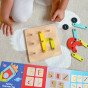 TOOKY TOY Mediniai galvosūkiai Blokai smeigtukai Gyvūnų raštai kuriami sertifikuoti pagal FSC