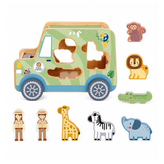 TOOKY TOY Safari veiklos kubas automobilis