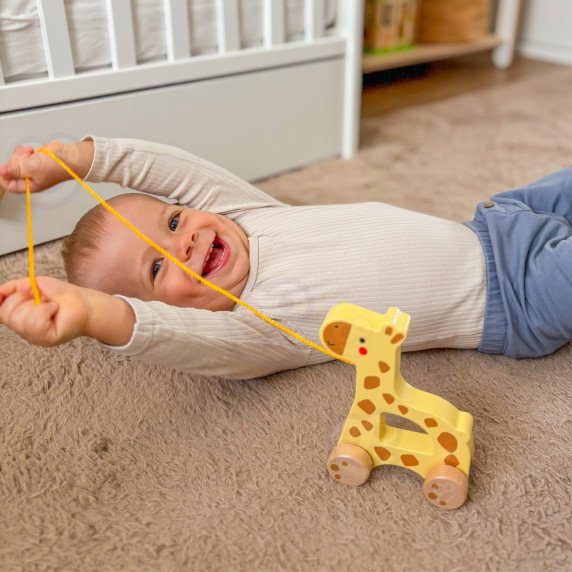TOOKY TOY Medinis viliojamas žirafas