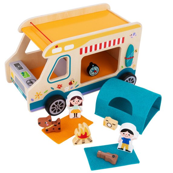 TOOKY TOY Mediniai kempingavimo veikėjai