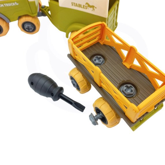 WOOPIE Ferma Statybos Rinkinys Harvesterio Asambliažui Figūros + Arklys