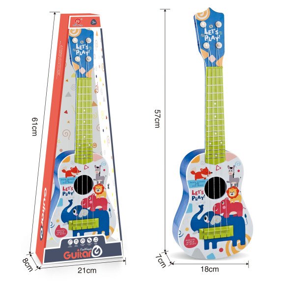 WOOPIE Klasikinė gitara vaikams Mėlyna 57 cm