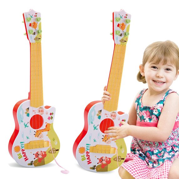 WOOPIE akustinė gitara vaikams Raudona 43 cm