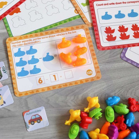 WOOPIE Montessori spalvų rūšiavimo ir skaičiavimo mokymo rinkinys, 2 vnt.