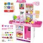 WOOPIE Kitchen MANO MAŽYNA VIRTUVĖ LIEČIAMASIS skydelis su garsu Vandens cirkuliacija Rožinė