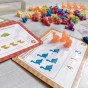 WOOPIE Montessori Edukacinis Rinkinys Skaičiuojant Dinozaurus Išrikiuotojas 95 vnt.