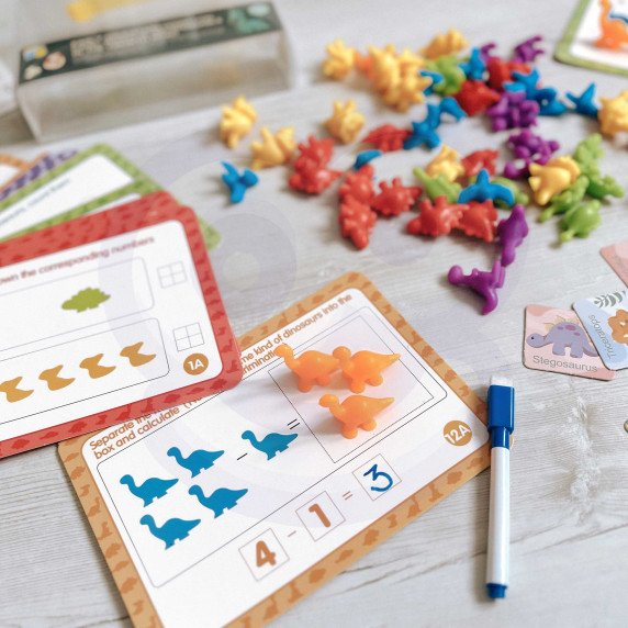 WOOPIE Montessori Edukacinis Rinkinys Mokymasis Skaičiuoti Spalvų Rūšiavimas Gyvūnai 83 vnt.
