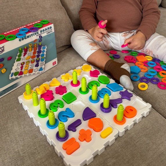 WOOPIE Montessori Dėlionės Rūšiaviklis Smegenų Treniravimas Raidės Skaičiai 139 vnt.