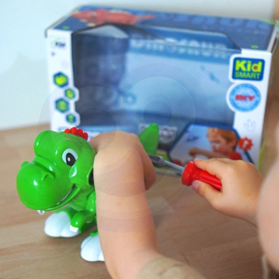 WOOPIE Dinozaurų surinkimo rinkinys su suktuvu + suktuvas