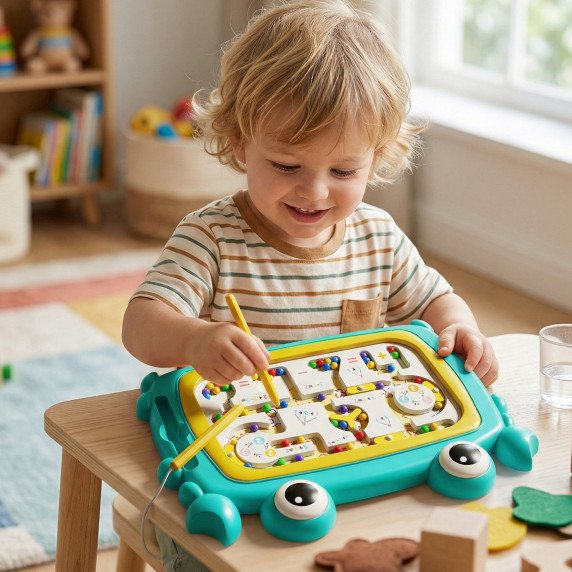WOOPIE Montessori Magnetinis Lenta labirintas Krabas Turkio spalva