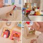 WOOPIE GREEN dėžė XXL Montessori švietimo 6-in-1 pojūčių dėžė 5-6 mėnesiai 13 vnt. FSC