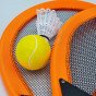 WOOPIE didelės teniso badmintono raketės vaikams rinkinys + plunksnalys