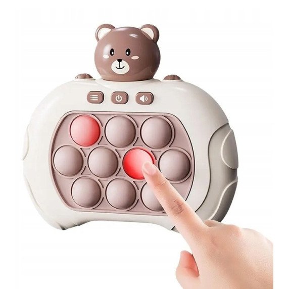 WOOPIE POP IT Interaktyvi anti-streso arkadinė žaisliuko žaisliuko žaidimas su meškiuku