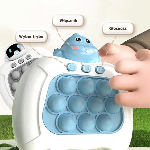 WOOPIE POP IT žaidimas Elektrinis Antistresinis Arkadinis Dinosaurus Mėlynas
