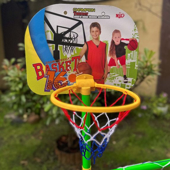 WOOPIE 2-in-1 Krepšinio Rinkinys: Futbolo Vartininkas + Krepšinio Kamuolys