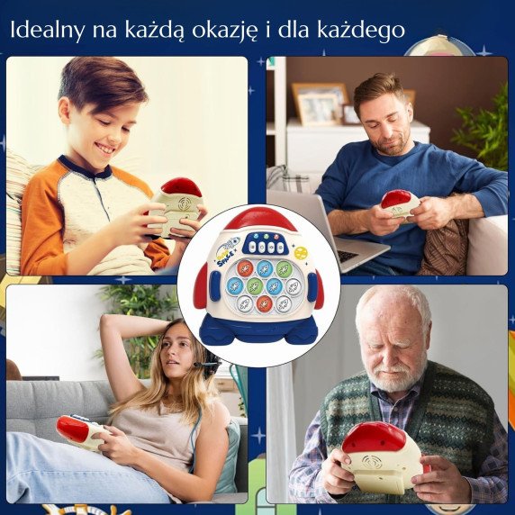 WOOPIE POP IT Elektroninis anti-streso arkadinis žaidimas raudonas