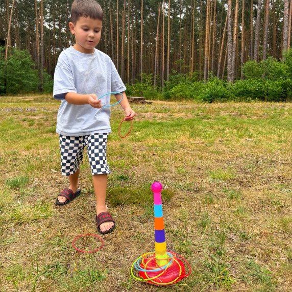 WOOPIE Įgūdžių žaidimas, metantis Ringo žiedus į taikinį