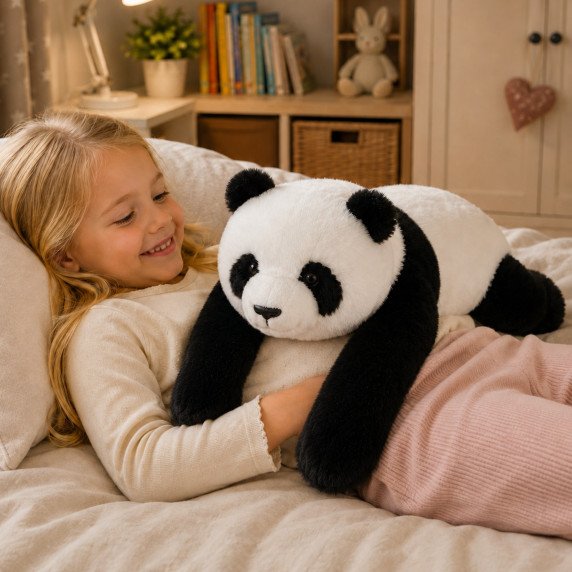 WOOPIE Panda Anti-Stress Sensorinis Svorio Įtempimo Žaislas Sunkus Meškiukas Pūkės Žaislas 65cm 1500g