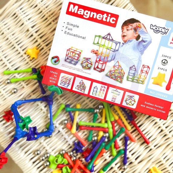 WOOPIE Magnetinės Konstrukcijos Blokai Kūrybinis Galvosūkis 110 vnt.