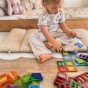 WOOPIE Magnetinės Statybinės Blokės 3D Mokomasis Rinkinys Pilis 100 vnt.