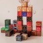 WOOPIE Magnetiniai Statybiniai Blokai 3D Kibirai Mokomoji Rinkinys 63 vnt.
