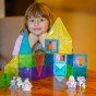 WOOPIE Magnetiniai statybiniai blokai 3D edukacinis rinkinys Pasakų pilis 55 vnt.