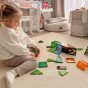 WOOPIE Magnetai statybiniai blokai 3D mokymo rinkinys Džiunglių gyvūnai 45 vnt.