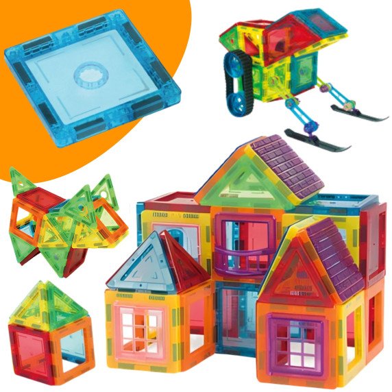 WOOPIE 3D Magnetiniai Blokeliai Švietimo Skydeliai Vaikams