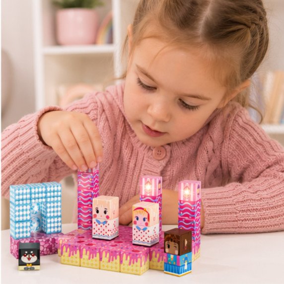 WOOPIE Magnetinės Statybinės Blokė Scene 59 vnt.
