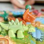 WOOPIE 2-in-1 Statybos rinkinys Dinosaurų stalo žaidimas + 46 kauliukai