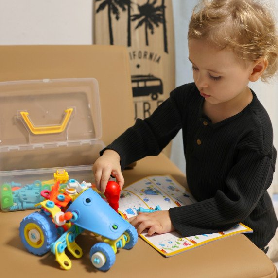 WOOPIE 6-in-1 STEM Transporto Konstruktorius su Kūno Dalimis