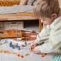 WOOPIE interaktyvus sunkvežimis 6-in-1 konstrukcijos rinkinys su kranu ir priedais