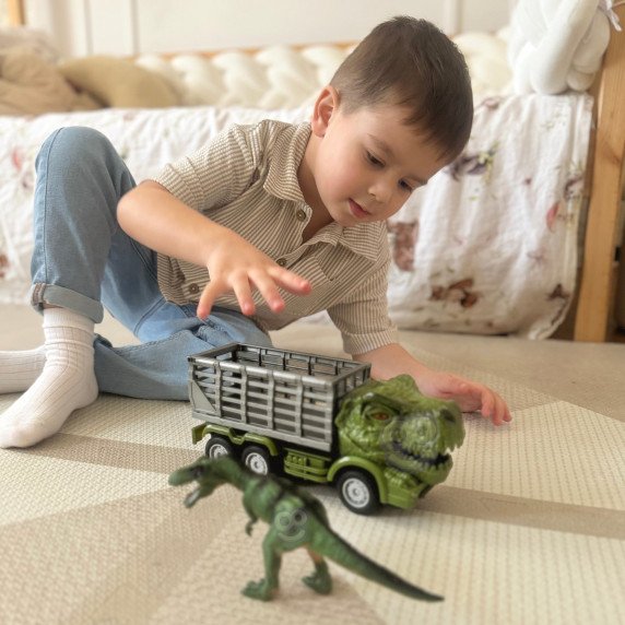 WOOPIE Nuotolinio valdymo RC automobilis Dinozauras Žalias + Figūra