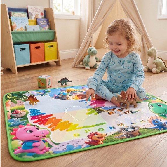 WOOPIE Vandens Tapybos Kilimas vaikams su dinozaurais + Priedai