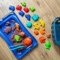 WOOPIE kinetinis smėlis 0,8 kg rinkinys krepšelyje su formomis + /