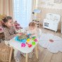 WOOPIE Kinetic Sand 0,5 kg stalo rinkinys su formomis