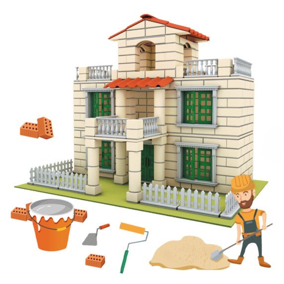 WOOPIE DIY plytelių vila konstrukcijos rinkinys 352 vnt. vaikams