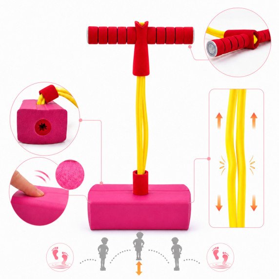 WOOPIE putplastis Pogo šoklys įvairių spalvų