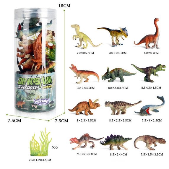 WOOPIE Dinozaurų figūrų rinkinys 18 vnt. - versija 2