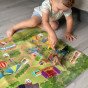 WOOPIE Dinozaurų figūrėlių rinkinys 16 vnt. + Kilimas + Skrynėlė